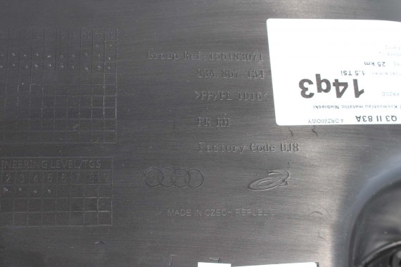 AUDI Q3 83A II FOTELE KOMPLET FOTELI siedzeń siedzenia tapicerka skóra czarne F3 N1M Leder/Kunstleder mono.pur 550-Kombination