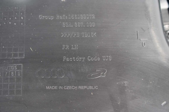 AUDI Q3 83A II FOTELE KOMPLET FOTELI siedzeń siedzenia tapicerka skóra czarne F3 N1M Leder/Kunstleder mono.pur 550-Kombination