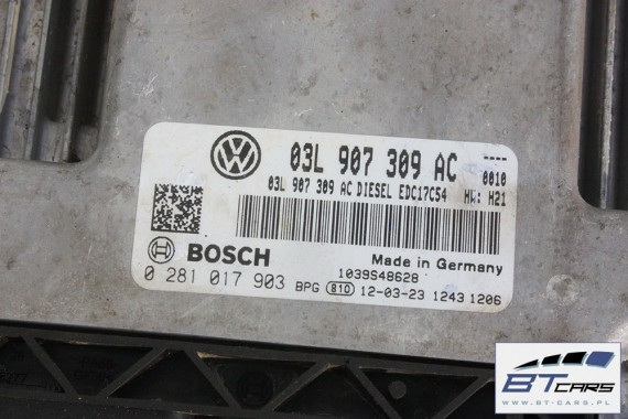 VW AMAROK MODUŁ STEROWNIK KOMPUTER SILNIKA 2.0 TDi DIESEL CNF CNFA 03L906012AC  03L 907 012 AC 03L906309AC skrzynia manualna 2H