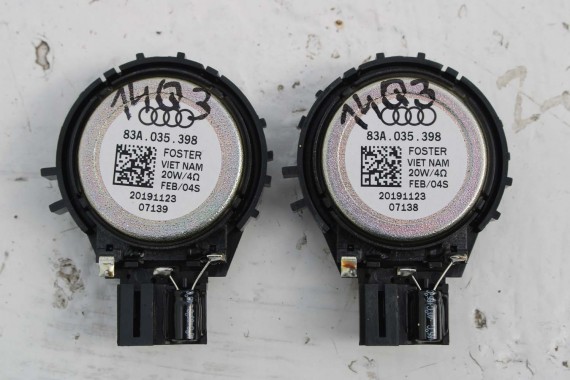 AUDI Q2 Q3 GŁOŚNIKI ZESTAW GŁOŚNIKÓW 83A035399 83A035415 83A035411 83A035398 83A035382 FL LIFT GŁOŚNIK TUBA A1 A3 83A 035 411