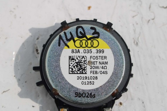 AUDI Q2 Q3 GŁOŚNIKI ZESTAW GŁOŚNIKÓW 83A035399 83A035415 83A035411 83A035398 83A035382 FL LIFT GŁOŚNIK TUBA A1 A3 83A 035 411