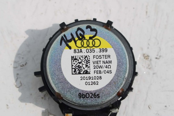 AUDI Q2 Q3 GŁOŚNIKI ZESTAW GŁOŚNIKÓW 83A035399 83A035415 83A035411 83A035398 83A035382 FL LIFT GŁOŚNIK TUBA A1 A3 83A 035 411