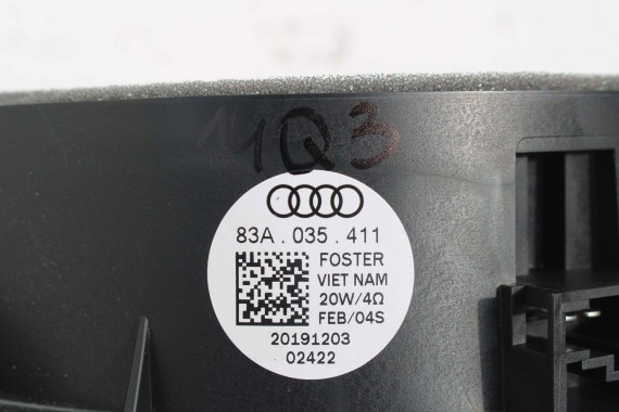 AUDI Q2 Q3 GŁOŚNIKI ZESTAW GŁOŚNIKÓW 83A035399 83A035415 83A035411 83A035398 83A035382 FL LIFT GŁOŚNIK TUBA A1 A3 83A 035 411