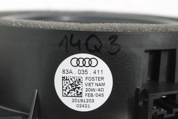 AUDI Q2 Q3 GŁOŚNIKI ZESTAW GŁOŚNIKÓW 83A035399 83A035415 83A035411 83A035398 83A035382 FL LIFT GŁOŚNIK TUBA A1 A3 83A 035 411