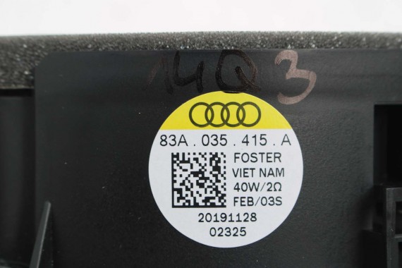 AUDI Q2 Q3 GŁOŚNIKI ZESTAW GŁOŚNIKÓW 83A035399 83A035415 83A035411 83A035398 83A035382 FL LIFT GŁOŚNIK TUBA A1 A3 83A 035 411