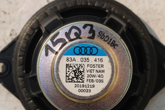 AUDI Q3 GŁOŚNIKI + WZMACNIACZ 83A035456A 83A035399A 83A035415B 83A035411A 83A035382A GŁOŚNIK TUBA BANG&Olufsen ZESTAW GŁOŚNIKÓW