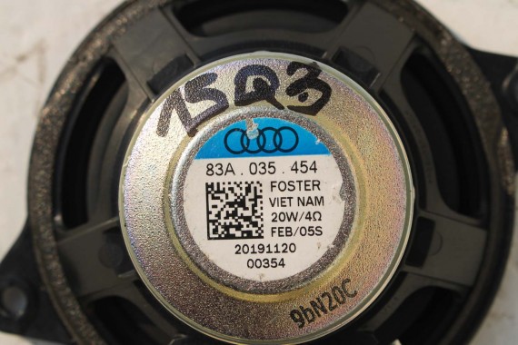 AUDI Q3 GŁOŚNIKI + WZMACNIACZ 83A035456A 83A035399A 83A035415B 83A035411A 83A035382A GŁOŚNIK TUBA BANG&Olufsen ZESTAW GŁOŚNIKÓW