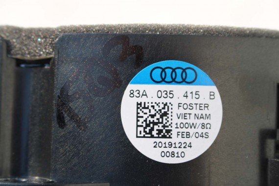 AUDI Q3 GŁOŚNIKI + WZMACNIACZ 83A035456A 83A035399A 83A035415B 83A035411A 83A035382A GŁOŚNIK TUBA BANG&Olufsen ZESTAW GŁOŚNIKÓW