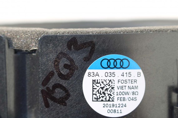 AUDI Q3 GŁOŚNIKI + WZMACNIACZ 83A035456A 83A035399A 83A035415B 83A035411A 83A035382A GŁOŚNIK TUBA BANG&Olufsen ZESTAW GŁOŚNIKÓW