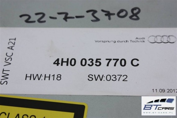 AUDI A8 CZYTNIK DVD 4H0035770C 4H0035770L KARTY SD SIM MMI 3G+ 4H0035770C 4H0035770L 4H0035770C 4H0035770L 4H0035770  4H0035770