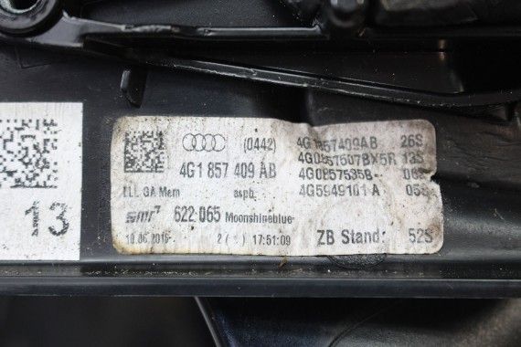 AUDI A6 LUSTERKO DRZWI LEWE 12pin LY9T 4G zewnętrzne 12 pinów kabli W1W1 LX5R 4G1857409AB 4G1857409AE 4G1857409BENiebieski