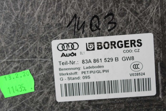 AUDI Q3 F3 BOCZEK DYWAN TAPICERKA BAGAŻNIKA 83A861529B 83A863879E 83A863880D boczki bagażnik tapicerka 83A864483B 83A 861 529