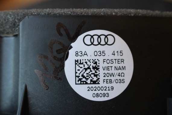 AUDI Q2 Q3 GŁOŚNIKI ZESTAW GŁOŚNIKÓW 83A035399 83A035415 83A035411 83A035398 8V0035382D FL LIFT GŁOŚNIK TUBA A1 A3 83A 035 411