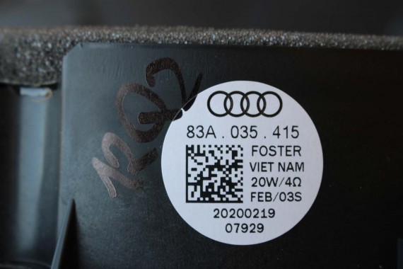 AUDI Q2 Q3 GŁOŚNIKI ZESTAW GŁOŚNIKÓW 83A035399 83A035415 83A035411 83A035398 8V0035382D FL LIFT GŁOŚNIK TUBA A1 A3 83A 035 411
