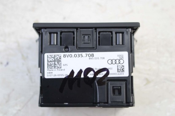 AUDI A3 Q2 GNIAZDO USB 8V0035708 8V0 035 708 PRZETWORNIK NAPIĘCIA USB PRZYŁĄCZE Podwójne gniazdo USB i AUX 8V0035708 8V 81A