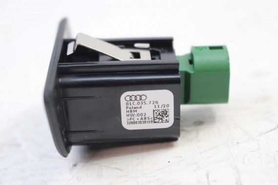 AUDI A3 FL A6 FL A7 FL Q2 PORT USB 81C035726 81C 035 726 PRZYŁĄCZE ZEWNĘTRZNEGO ŹRÓDŁA AUDIO GNIAZDO WEJŚCIE