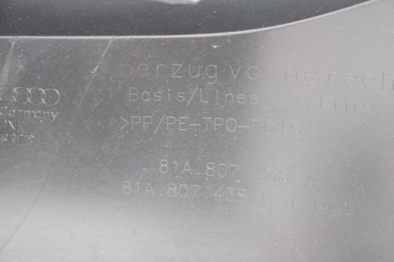 AUDI Q2 PRZÓD maska błotniki zderzak pas przedni lampy wzmocnienie błotnik lampa 81A FULL LED Kolor: G3G3	LX7M 	Nanograu Szary