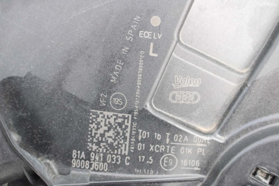 AUDI Q2 PRZÓD maska błotniki zderzak pas przedni lampy wzmocnienie błotnik lampa 81A FULL LED Kolor: G3G3	LX7M 	Nanograu Szary