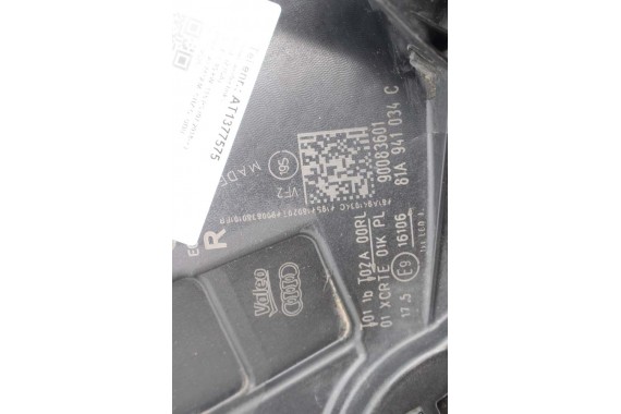 AUDI Q2 PRZÓD maska błotniki zderzak pas przedni lampy wzmocnienie błotnik lampa 81A FULL LED Kolor: G3G3	LX7M 	Nanograu Szary