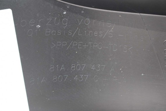 AUDI Q2 PRZÓD maska błotniki zderzak pas przedni lampy wzmocnienie błotnik lampa 81A FULL LED Kolor: G3G3	LX7M 	Nanograu Szary