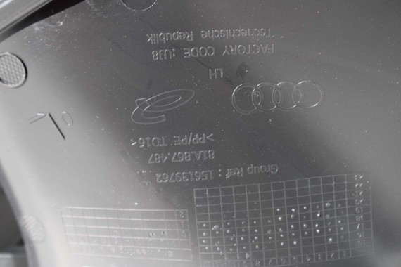 AUDI Q2 FOTELE KOMPLET FOTELI siedzeń siedzenia fotel tapicerka 81A skóra czarne kolor czarny kanapa siedzisko oparcie fotel