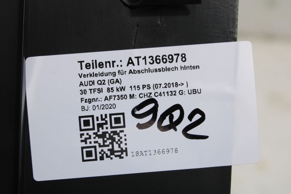 AUDI Q2 BOCZEK DYWAN TAPICERKA BAGAŻNIKA 81A861529 81A863879 81A863880 boczki bagażnik tapicerka 81A861529A 81A863879C 81A FL