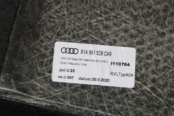 AUDI Q2 BOCZEK DYWAN TAPICERKA BAGAŻNIKA 81A861529 81A863879 81A863880 boczki bagażnik tapicerka 81A861529A 81A863879C 81A FL