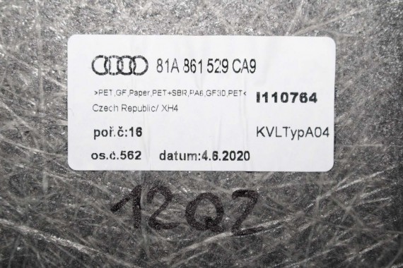 AUDI Q2 BOCZEK DYWAN TAPICERKA BAGAŻNIKA 81A861529 81A863879 81A863880 boczki bagażnik tapicerka 81A861529A 81A863879C 81A FL
