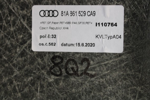 AUDI Q2 BOCZEK DYWAN TAPICERKA BAGAŻNIKA 81A861529 81A863879 81A863880 boczki bagażnik tapicerka 81A861529A 81A863879C 81A FL