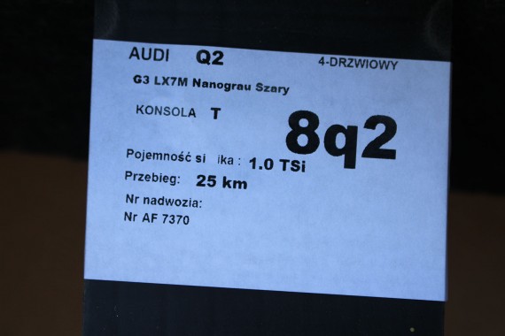 AUDI Q2 KONSOLA PULPIT DESKA ROZDZIELCZA KOKPIT PULPIT 81C857001 81C 857 001 ANGLIK  81C857001F 81C857001K UK 81C857001
