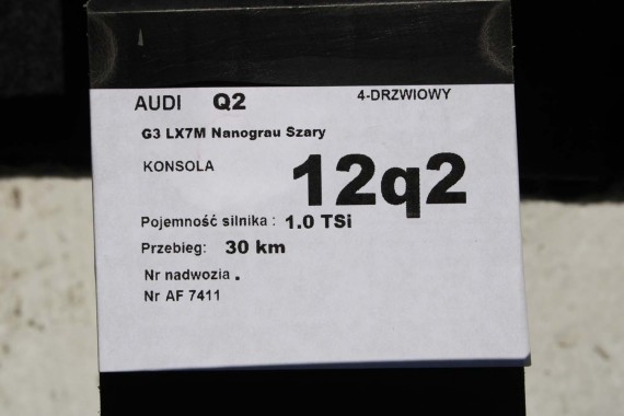AUDI Q2 KONSOLA PULPIT DESKA ROZDZIELCZA KOKPIT PULPIT 81C857001 81C 857 001 ANGLIK  81C857001F 81C857001K UK 81C857001