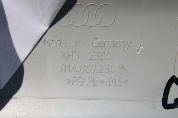 AUDI Q2 POSZYCIE SŁUPEK A 81A867233 81A867234 górne podsufitki kolor szary SŁUPKA srebrny 81A867233A 81A867234A 81A 867 233 DTR