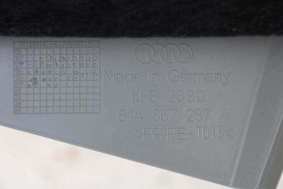 AUDI Q2 POSZYCIE SŁUPEK C 81A867287A 81A867288A 81A 867 287 288 górne podsufitki kolor szary SŁUPKA srebrny 81A867287 81A867288