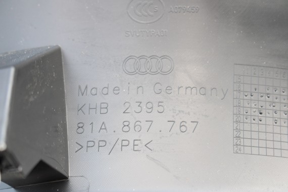 AUDI Q3 POSZYCIE SŁUPEK D 81A867767 81A867768 81A 867 767 dolne podłogi kolor szary SŁUPKA srebrny 81A867767 81A867768 81A867767