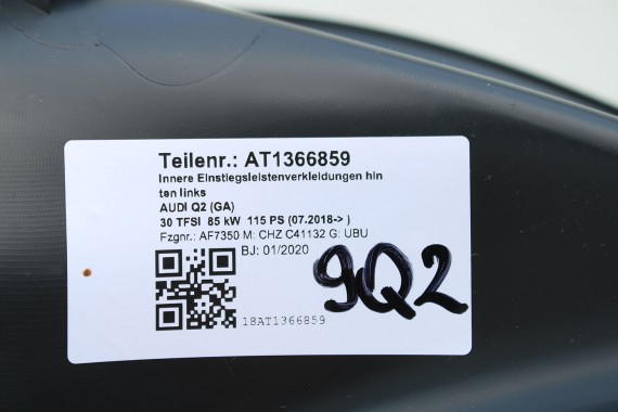 AUDI Q3 POSZYCIE SŁUPEK D 81A867767 81A867768 81A 867 767 dolne podłogi kolor szary SŁUPKA srebrny 81A867767 81A867768 81A867767