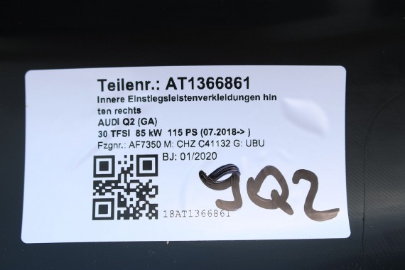 AUDI Q2 POSZYCIE SŁUPEK D 81A867767 81A867768 81A 867 767 dolne podłogi kolor SŁUPKA 81A867767 81A867768 81A867767 81A867767