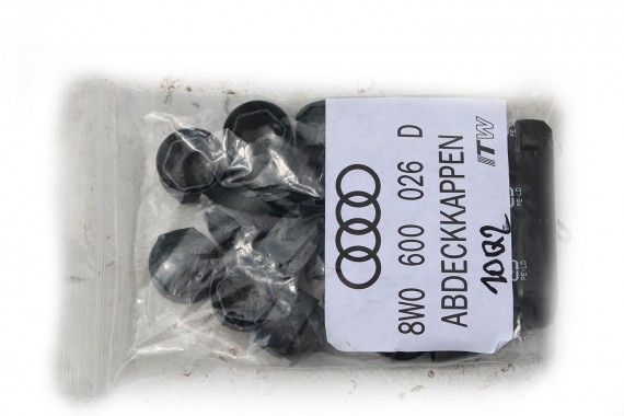 AUDI NAKŁADKI ŚRUBY 8W0600026D DO FELG zabezpieczenia na koła na felgi koła kapsle zabezpieczenia 8W0 600 026 OZDOBNE 8W0600026