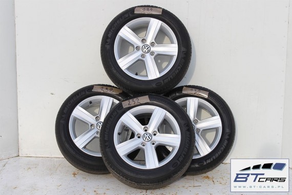VW GOLF 7 VII SPORTSVAN FELGI 16 cali OPONY KOŁA LATO felga 5G0601025BN 6,5J*16H2 ET46 opona MICHELIN ENERGY SAVER 205/55/16