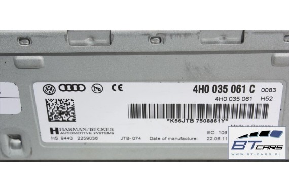 AUDI A8 TUNER RADIOWY RADIO UNIT 4H0035061C 4H0035061E 4H0035061 4H0035061G 4H0035061G 4H0035061 radiounit 4H0035061C 4H0035061E