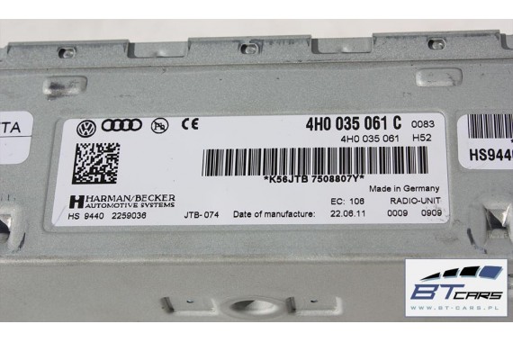 AUDI A8 TUNER RADIOWY RADIO UNIT 4H0035061C 4H0035061E 4H0035061 4H0035061G 4H0035061G 4H0035061 radiounit 4H0035061C 4H0035061E