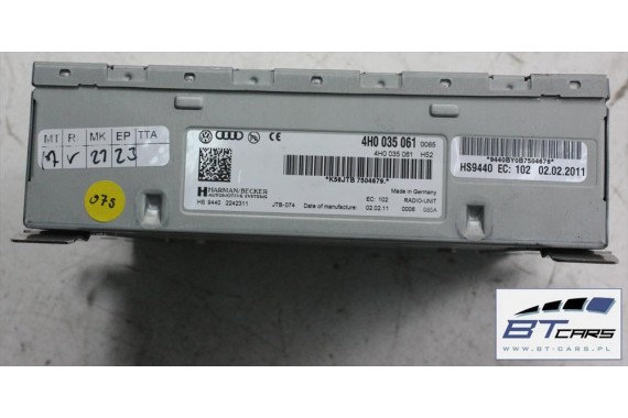 AUDI A8 TUNER RADIOWY RADIO UNIT 4H0035061C 4H0035061E 4H0035061 4H0035061G 4H0035061G 4H0035061 radiounit 4H0035061C 4H0035061E