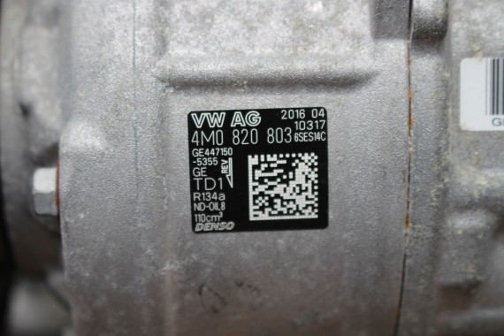 AUDI A4 A5 A6 Q7 POMPA KLIMATYZACJI KLIMY 4M0820803 4M0 820 803 SPRĘŻARKA KOMPRESOR 8W B9 F5 4M VW TOUAREG III GE447150 6SES14C