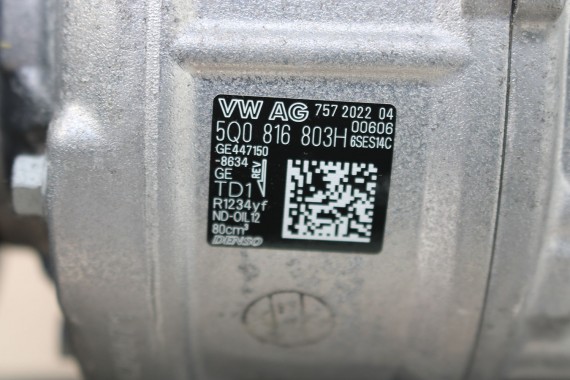 VW AUDI POMPA KLIMY SPRĘŻARKA 5Q0816803H 5Q0816803 5Q0816803C 5Q0816803E 5Q0816803F DENSO 5Q0 816 803 5Q0816803D SEAT 5Q0816803H