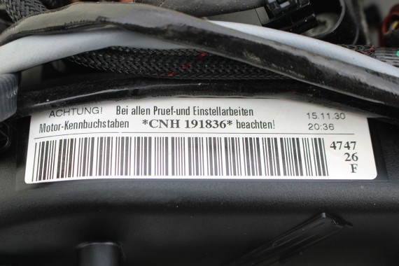 AUDI SILNIK 2.0 TDi CNH CNHA 140KW 190Km przebieg 20 km A4 A5 A6 Q5 DIESEL 8K 8T 4G 8R B8 C7 04L 121 011 CNH CNHA 140 KW 190 Km