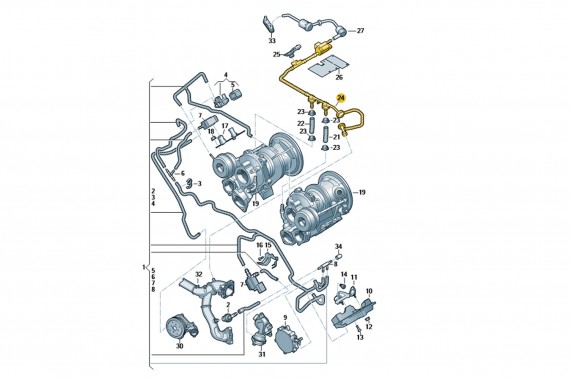 AUDI RS4 RS5 RURA 06M133240CJ 2.9 TFSi 06M 133 240 CJ przewód RURKA 06M133240CJ A4 B9 A5 06M133240BT 06M133240CD 06M 133 240 CJ