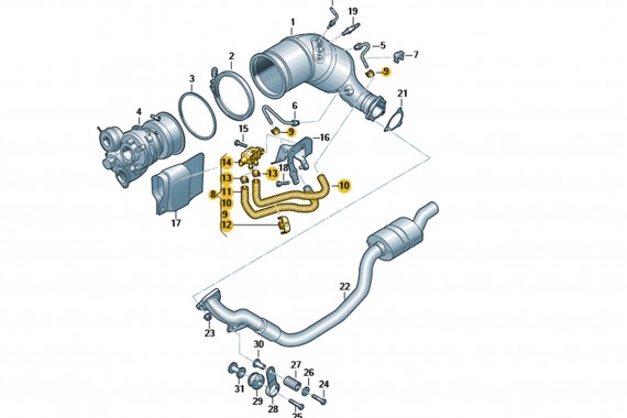 AUDI RS4 RS5 RURA 06M131552P 2.9 TFSi 06M 131 552 przewód RURKA 06M133240CJ A4 B9 A5 06M131552P 06M131552P 06M131552P 06M131552