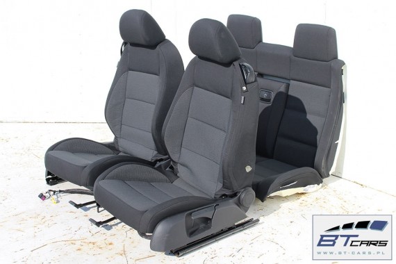 VW EOS FOTELE KOMPLET FOTELI siedzeń siedzenia fotel tapicerka 1Q 1Q0 welur kolor czarno - szary