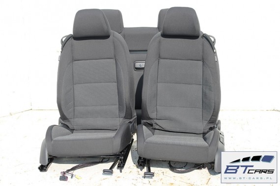 VW EOS FOTELE KOMPLET FOTELI siedzeń siedzenia fotel tapicerka 1Q 1Q0 welur kolor czarno - szary