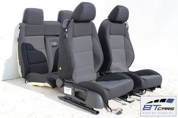 VW EOS FOTELE KOMPLET FOTELI siedzeń siedzenia fotel tapicerka 1Q 1Q0 welur kolor czarno - szary