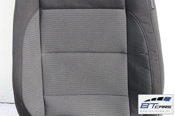 VW EOS FOTELE KOMPLET FOTELI siedzeń siedzenia fotel tapicerka 1Q 1Q0 welur kolor czarno - szary